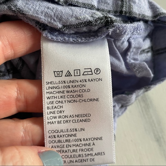 Urban Outfitters Amanda Linen Blend Wrap Dress Belted Size XS - Picture 5 of 5